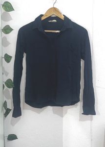 Classic Navyblue  Long Sleeve Button-Up Shirt
