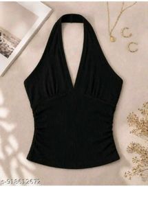 SALE♥️Chic Black Halter Neck Top