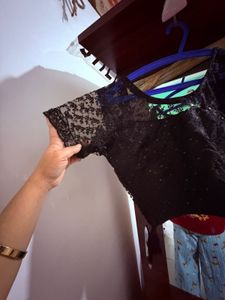 Elegant Black Lace Blouse
