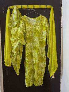 Lime Green Kurta Set with Dupatta