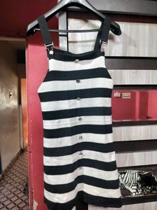 Striped Pinafore Dress