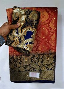 Elegant Red & Gold Saree