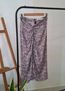 Zara Floral Print Midi Skirt