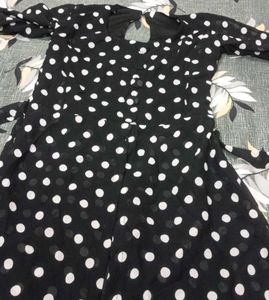 Chic Black Polka Dot Dress