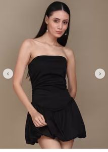 Black Strapless Mini Dress