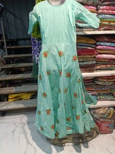 Elegant Embroidered Light Blue one pc S