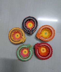 Puja Needs Decorative Diyas(set Of 5)