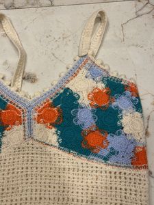 Crochet Floral Crop Top