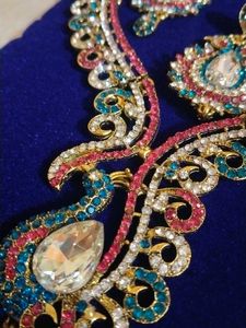 Stunning Peacock Design Jewellery Set