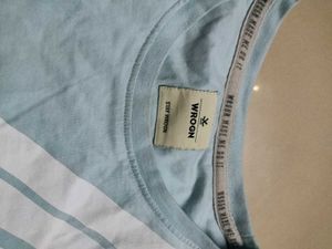 Light Blue Striped WROGN T-Shirt