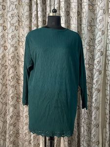 Chic Teal Textured Top