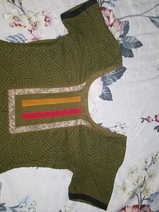Stylish Olive Green Printed Kurta