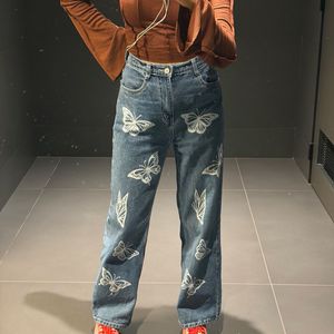 Butterfly Print Y2k Jeans
