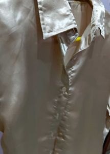 Champagne Satin Shirt