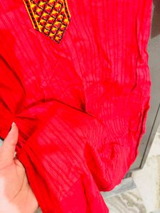 Vibrant Red Kurta