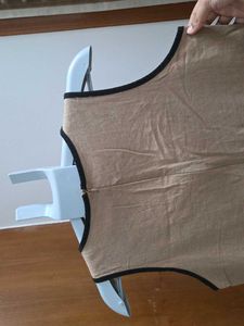 Chic Tan Cut-Out Sleeveless Top