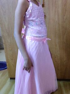 Pink Embellished Ethnic Gown