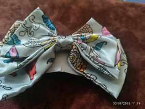 Handmade Floral Print Hair Bow