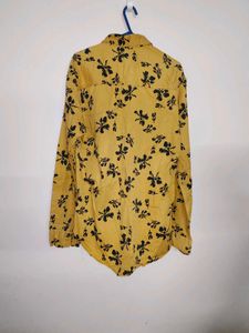 Yellow Floral Print Shirt
