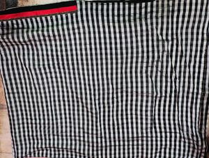 Elegant Black &amp; White Checkered Saree