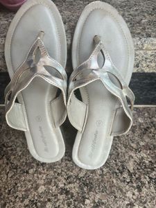 Comfy Silver Flip-Flops