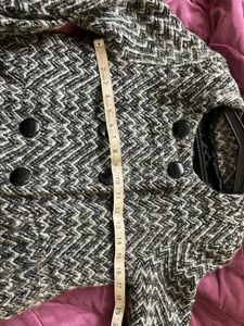 Textured Black &amp; White Coat