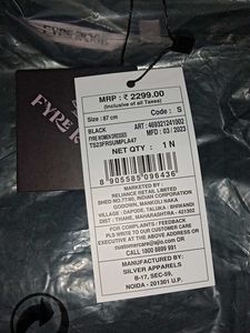 Brand New Elegant Black Button-Down Shirt Dress
