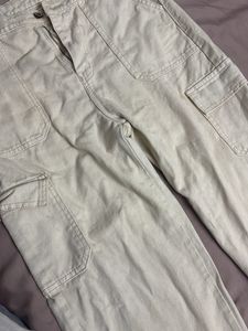 Cream Cargo Pants