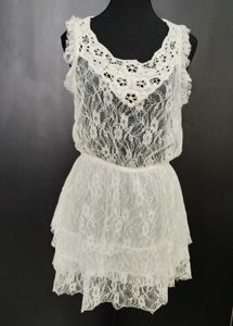 White Lace Mini Dress