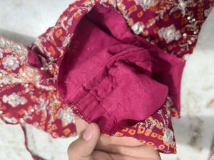 Maroon Sequined Lehenga Choli Set