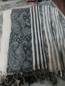 Stylish Scarf with Paisley & Stripes