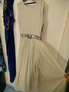Blue Designer Indo-western Gown - Two Peice 💙💛 (