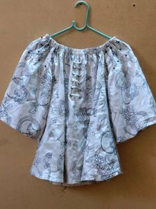 Boho Floral Print Off-Shoulder Blouse