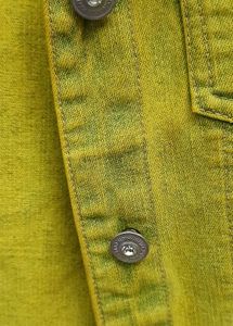 Neon Green Denim Jacket - Medium Size