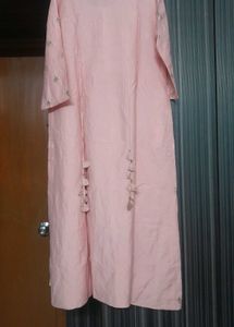 Elegant Pink Embroidered Kurta free delivery
