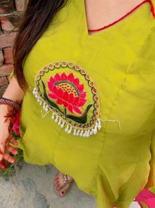 Green Kurta Set with Dupatta
