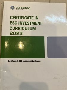 CFA Institute ESG Investment Curriculum 2023
