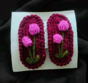 Handmade Crochet Tulip Flower Hair Clips🌷🌷