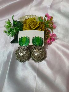 Lotus Design Big Size Jhumke