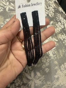 Black Tassel Earrings