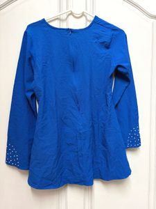 Zara Basic Blue Embellished Tunic - Size S