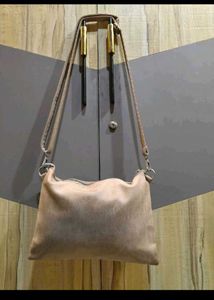 Beige Star Sparkle Crossbody Bag