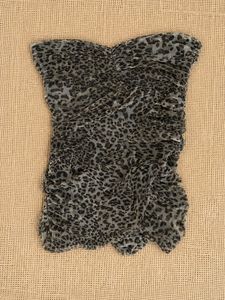 Sheer Ruched Leopard Print Top