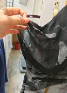 Sheer Black Overlay Top