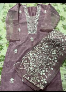 pink kurti set