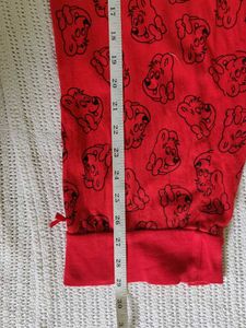 Red Pajama Pants with Bear Print