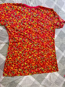 Vintage Retro Print Swimming Tshirt