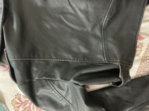 Zara Black Faux Leather Biker Jacket