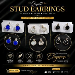 Elegant Stud Earrings - Simple & Timeless