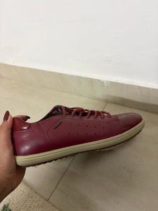 Chic Burgundy Patent Lace-Up Shoes